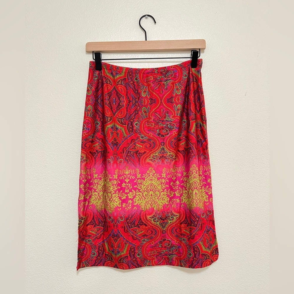 🤍 Vintage Y2K Forever 21 boho printed midi skirt
